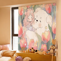 HKM-907795 Simple Velcro Curtain for Bedroom and Dorm - Breathable, Sunscreen, Dustproof, 70x100cm