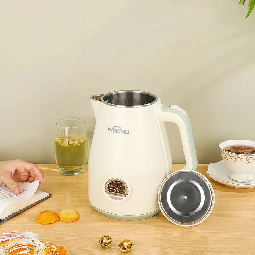 KTX-907859 Modern Stainless Steel Electric Kettle - 1.8L Capacity, 1500W Power for Quick Water Boiling