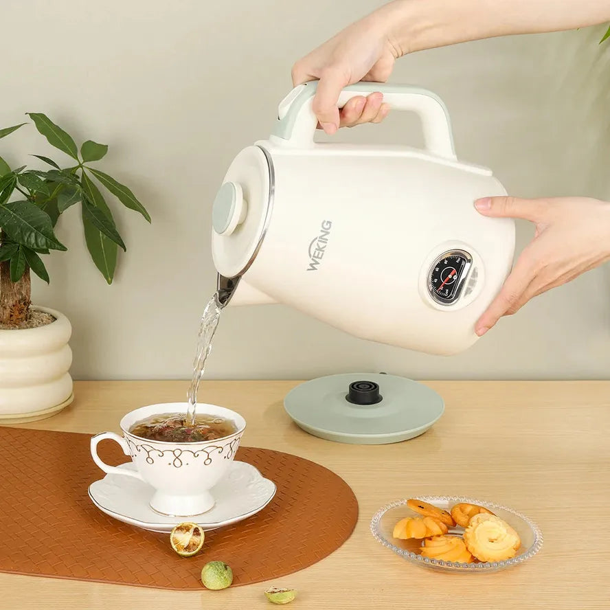 KTX-907859 Modern Stainless Steel Electric Kettle - 1.8L Capacity, 1500W Power for Quick Water Boiling