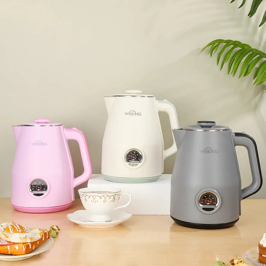 KTX-907859 Modern Stainless Steel Electric Kettle - 1.8L Capacity, 1500W Power for Quick Water Boiling