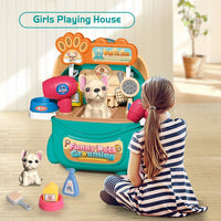 HKM-907923 Pet Dog Care Play Set for Kids - 16 Piece Pretend Vet & Grooming Toys