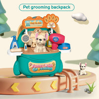 HKM-907923 Pet Dog Care Play Set for Kids - 16 Piece Pretend Vet & Grooming Toys