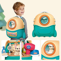 HKM-907923 Pet Dog Care Play Set for Kids - 16 Piece Pretend Vet & Grooming Toys