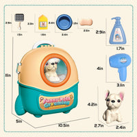HKM-907923 Pet Dog Care Play Set for Kids - 16 Piece Pretend Vet & Grooming Toys