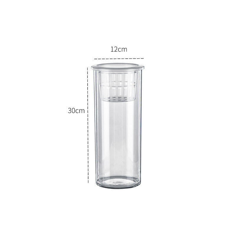 HKM-907923 Transparent Mini Column Fish Tank for Creative Desktop Eco Decoration