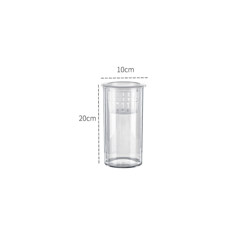 HKM-907923 Transparent Mini Column Fish Tank for Creative Desktop Eco Decoration