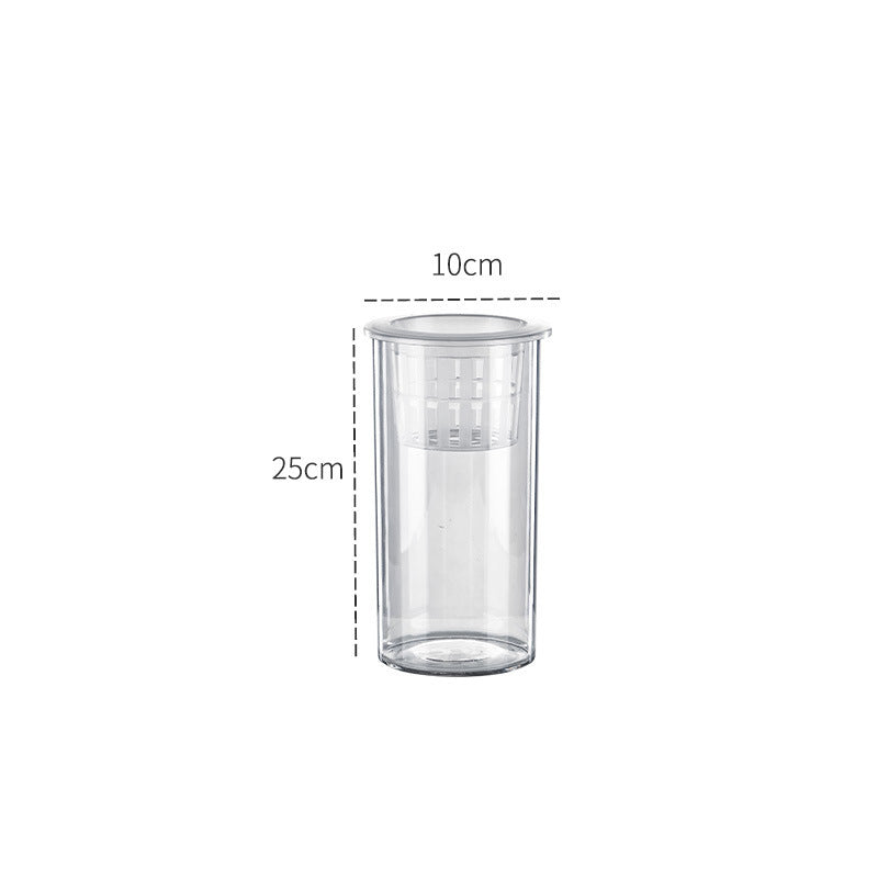 HKM-907923 Transparent Mini Column Fish Tank for Creative Desktop Eco Decoration