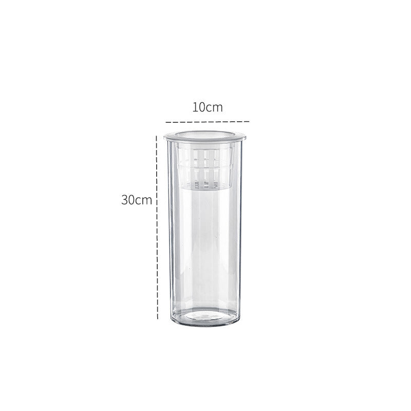 HKM-907923 Transparent Mini Column Fish Tank for Creative Desktop Eco Decoration