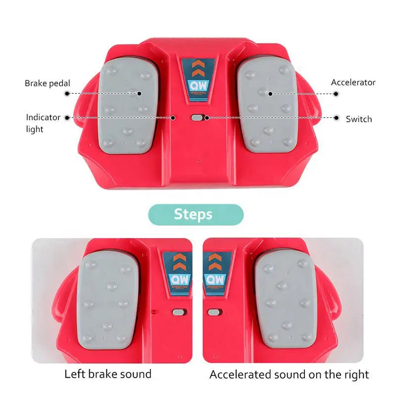 Educational Pretend Play Electric Steering Wheel Toy with Sound and Light for Kids