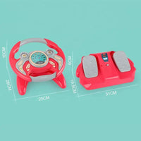 HKM-908051 Educational Pretend Play Electric Steering Wheel Toy with Sound and Light for Kids