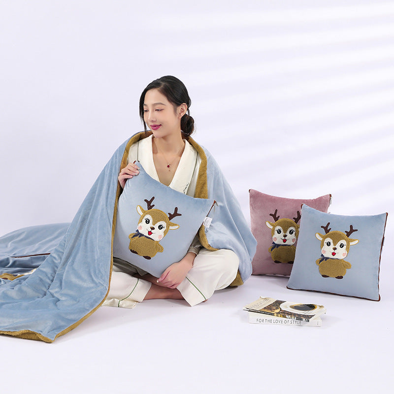HKM-908051 Multifunctional Folding Back Seat Cushion with Cartoon Anime Design
