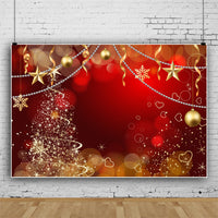 HKM-908371 Christmas Red Wall Background with Snowflake Design for Photography - 120x80cm Fabric