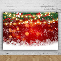 HKM-908371 Christmas Red Wall Background with Snowflake Design for Photography - 120x80cm Fabric