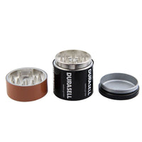 HKM-908435 Multi-Function Zinc Alloy 55mm Grinder with Keychain and Storage Features