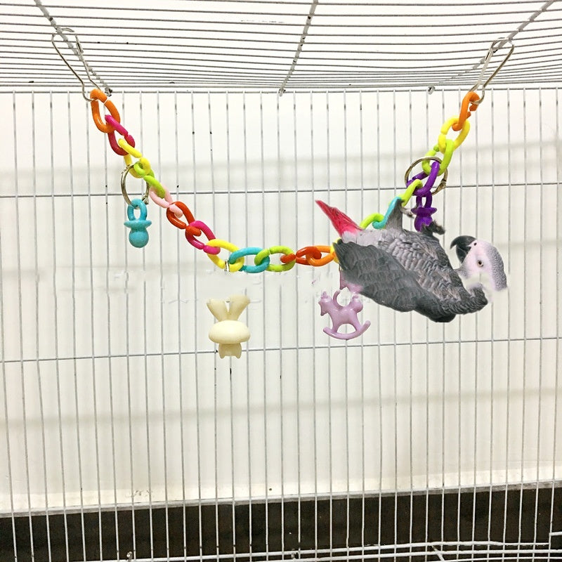 HKM-908499 Acrylic Chain Suspension Swing Toy for Birds