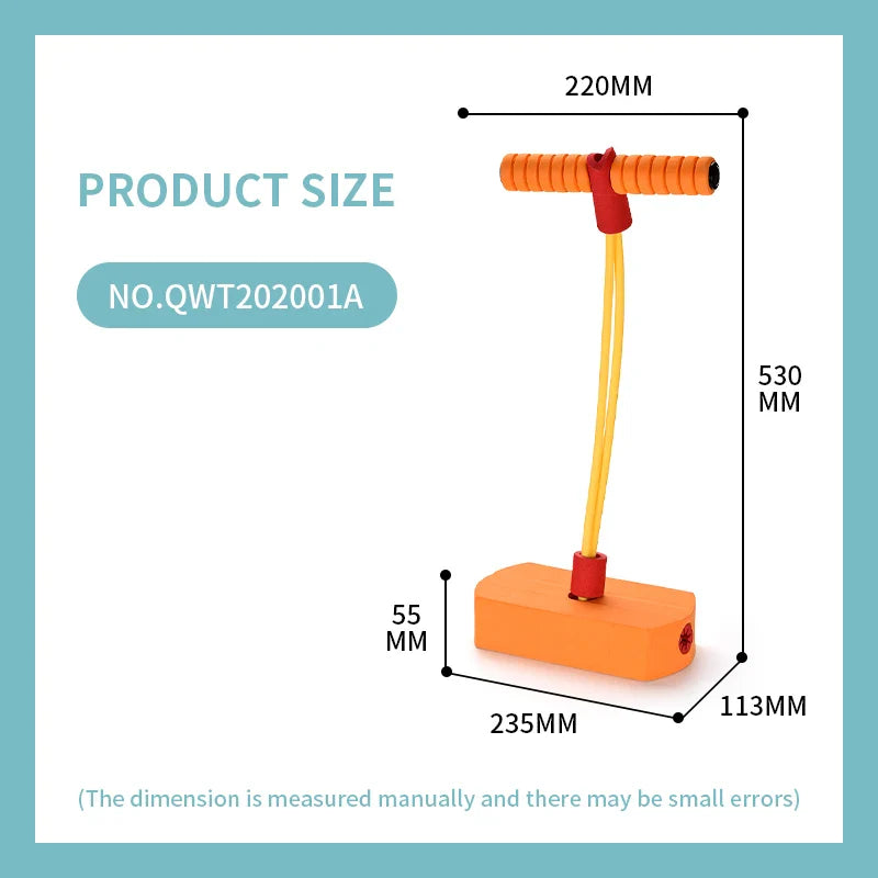HKM-908499 Bounce Sense Pogo Stick Jumper for Kids - Outdoor Foam Frog Jumping Toy, Ages 6+