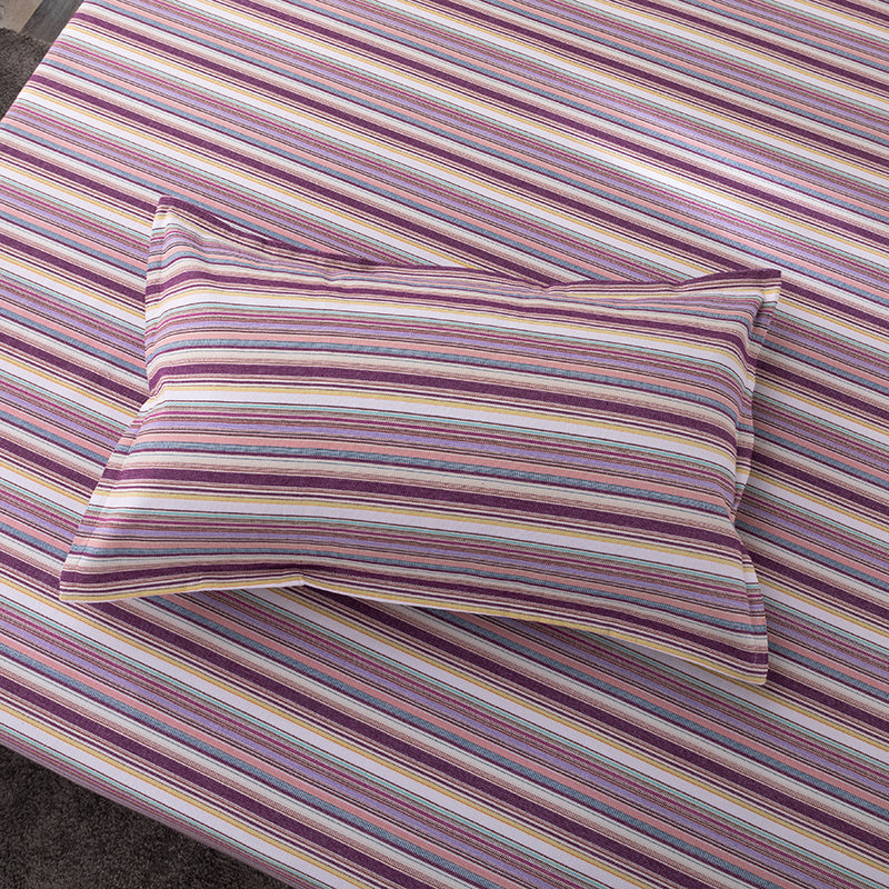 HKM-908563 Combed Cotton Extra-Thick Striped Bed Linen Sets for 1.5m and 1.8m Beds in Multiple Colors