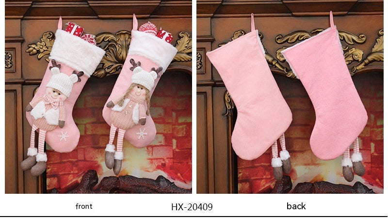 HKM-908691 Knitted Fabric Doll Gift Bag in Various Styles and Colors for Holiday Gifting