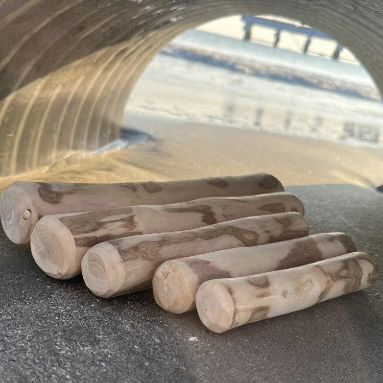 HKM-908691 Natural Coffee Wood Dog Chew Toy – Multiple Sizes for Active Playtime