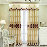 HKM-908947 Luxurious Velvet Rope Embroidered Curtain in Multiple Colors with 70-90% Shading