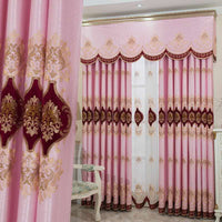 HKM-908947 Luxurious Velvet Rope Embroidered Curtain in Multiple Colors with 70-90% Shading