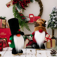 HKM-909011 Christmas Gnome Dolls for Home Decoration - 30X19cm Polyester Ragdoll
