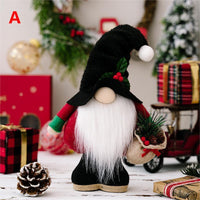 HKM-909011 Christmas Gnome Dolls for Home Decoration - 30X19cm Polyester Ragdoll