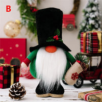 HKM-909011 Christmas Gnome Dolls for Home Decoration - 30X19cm Polyester Ragdoll