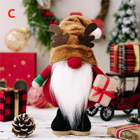 HKM-909011 Christmas Gnome Dolls for Home Decoration - 30X19cm Polyester Ragdoll
