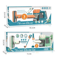 HKM-909075 3-in-1 Toddler Pretend Play Vacuum Cleaning Set for Kids Ages 2-13