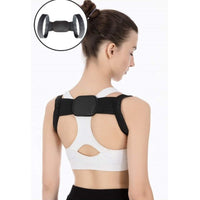 HKM-909075 Back Correction Strap for Adult Students - Elastic Shoulder & Chest Support, Available in White and Black