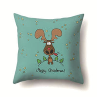 HKM-909075 Christmas Short Plush Digital Print Sofa Pillowcase - 45x45cm