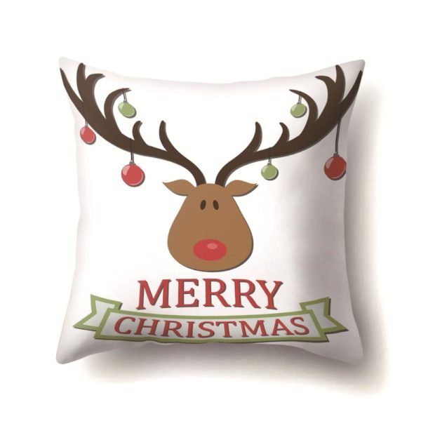 KTX-909075 Christmas Short Plush Digital Print Sofa Pillowcase - 45x45cm