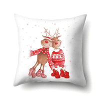 HKM-909075 Christmas Short Plush Digital Print Sofa Pillowcase - 45x45cm