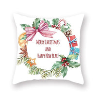 HKM-909075 Christmas Short Plush Digital Print Sofa Pillowcase - 45x45cm