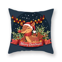 HKM-909075 Christmas Short Plush Digital Print Sofa Pillowcase - 45x45cm