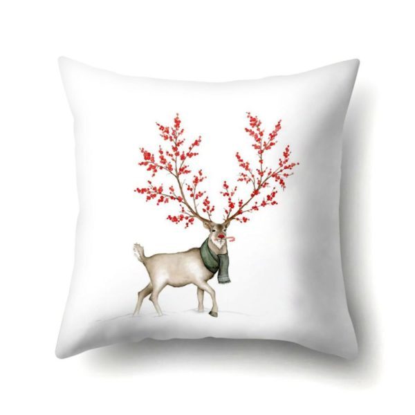 KTX-909075 Christmas Short Plush Digital Print Sofa Pillowcase - 45x45cm