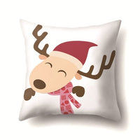 HKM-909075 Christmas Short Plush Digital Print Sofa Pillowcase - 45x45cm