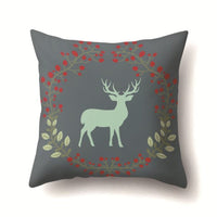 HKM-909075 Christmas Short Plush Digital Print Sofa Pillowcase - 45x45cm