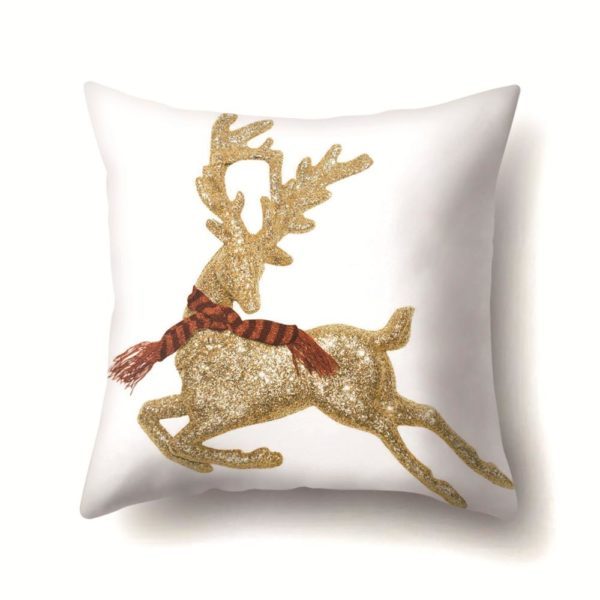 KTX-909075 Christmas Short Plush Digital Print Sofa Pillowcase - 45x45cm