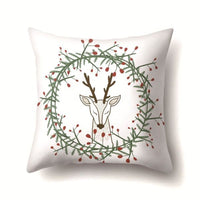 HKM-909075 Christmas Short Plush Digital Print Sofa Pillowcase - 45x45cm