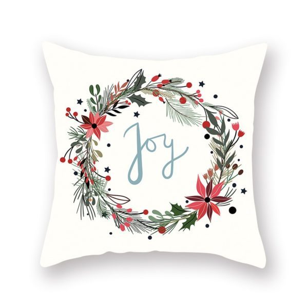 KTX-909075 Christmas Short Plush Digital Print Sofa Pillowcase - 45x45cm