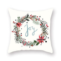 HKM-909075 Christmas Short Plush Digital Print Sofa Pillowcase - 45x45cm