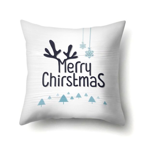 KTX-909075 Christmas Short Plush Digital Print Sofa Pillowcase - 45x45cm