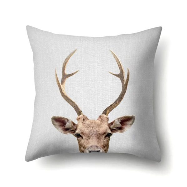 KTX-909075 Christmas Short Plush Digital Print Sofa Pillowcase - 45x45cm