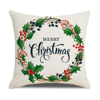 HKM-909075 Christmas Short Plush Digital Print Sofa Pillowcase - 45x45cm