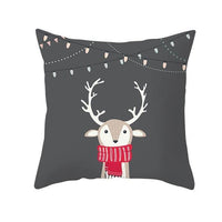 HKM-909075 Christmas Short Plush Digital Print Sofa Pillowcase - 45x45cm