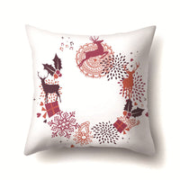 HKM-909075 Christmas Short Plush Digital Print Sofa Pillowcase - 45x45cm