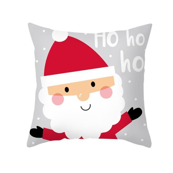 KTX-909075 Christmas Short Plush Digital Print Sofa Pillowcase - 45x45cm