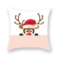 HKM-909075 Christmas Short Plush Digital Print Sofa Pillowcase - 45x45cm